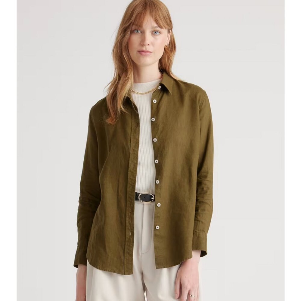 Quince 100% European Linen Long Sleeve Shirt